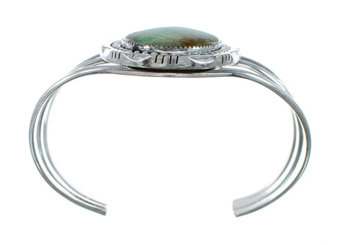 Genuine Navajo Kingman Turquoise Sterling Silver Cuff Bracelet NN20510